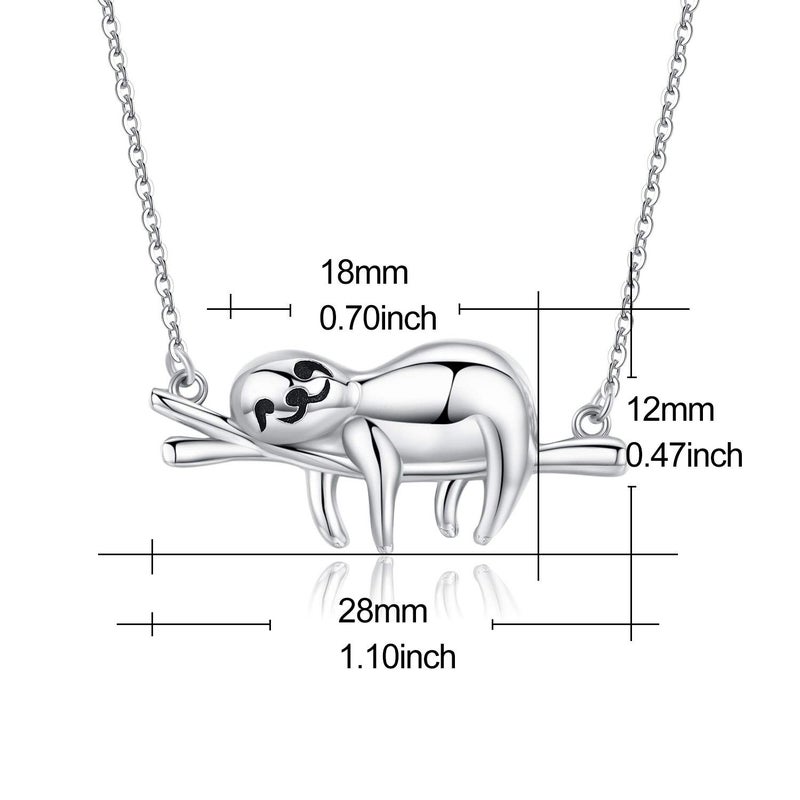 JUSTKIDSTOY Mother's Day Gifts Sloth Necklace for Women Sterling Silver â€œSlow Down Be Happyâ€ Sloth Pendant Necklace Cute Animal Jewelry Gifts for Daughter - Image 5
